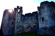 Chepstow Castle with sun behind it - Music in Wales - Nick Langston