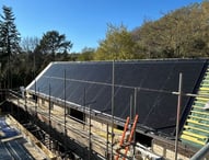 In roof Solar panel installation for new build residential home in Hook Heath, Woking, Surrey.
