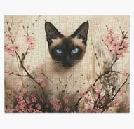 puzzle représentant un chat siamois