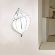 VOLUTA Lampenschirm aus Papier mediterane Schneckenlampe Wandlampe weiss