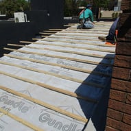 Setting out roof structure before installation of roof tiles, Environmental Pro Construction
