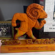 Wooden carving of Tuffy by RK Wimberley. Courtesy of the Pete Hickman Family