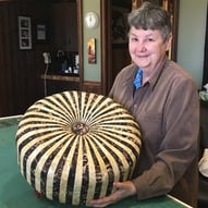 Val Letford with her new Tuffet