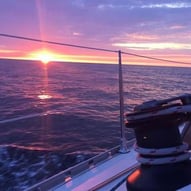 Coucher de soleil en navigation