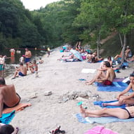 Plage baignade dans la Dourbie