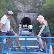 Vélo-rail à st-Eulalie