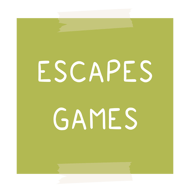 post it vert avec écrit Escapes games