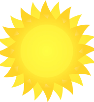 Icône représentant un soleil jaune stylisé, symbolisant l’ensoleillement ou la lumière naturelle.