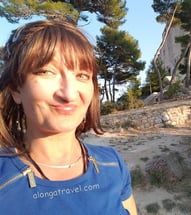 Alonga travel the author in Dubrovnik smiling happily about being there