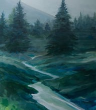 "Rocky Mountain Fog" Acrylic $700