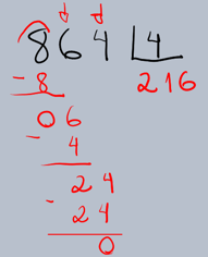 864 / 4