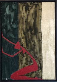Perdeuse, 70cm x 100cm, Linseed oil on cotton canvas with plant based and mineral dyes