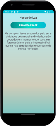 frase do app Nesga de Luz