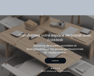 portfolio d un site vendant des bureaux portable et pliable dénommé foldesk 