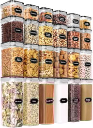 clear dry storage containers with lids