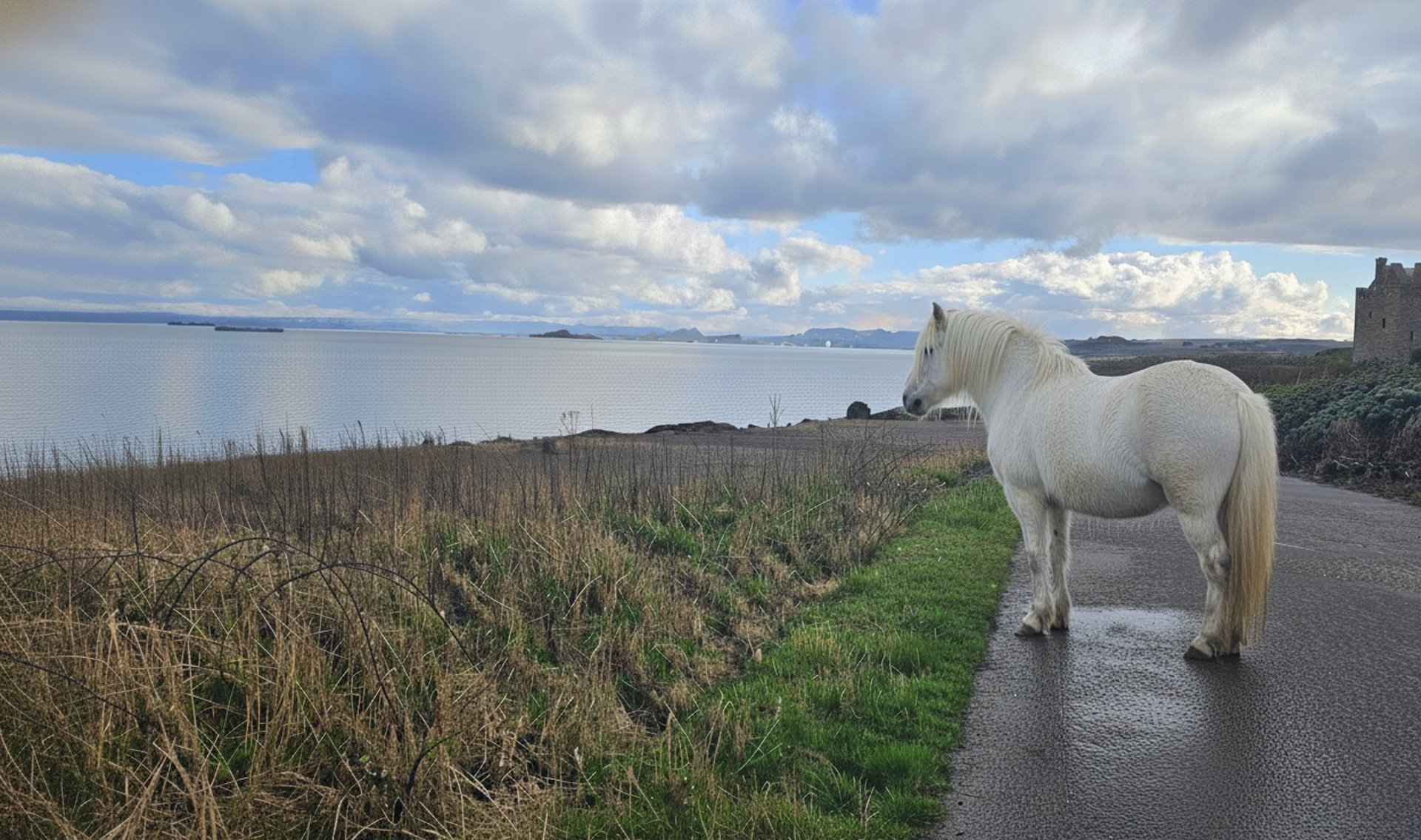 kelpieskeep.co.uk Kirkcaldy Kelpie with added coastal castle