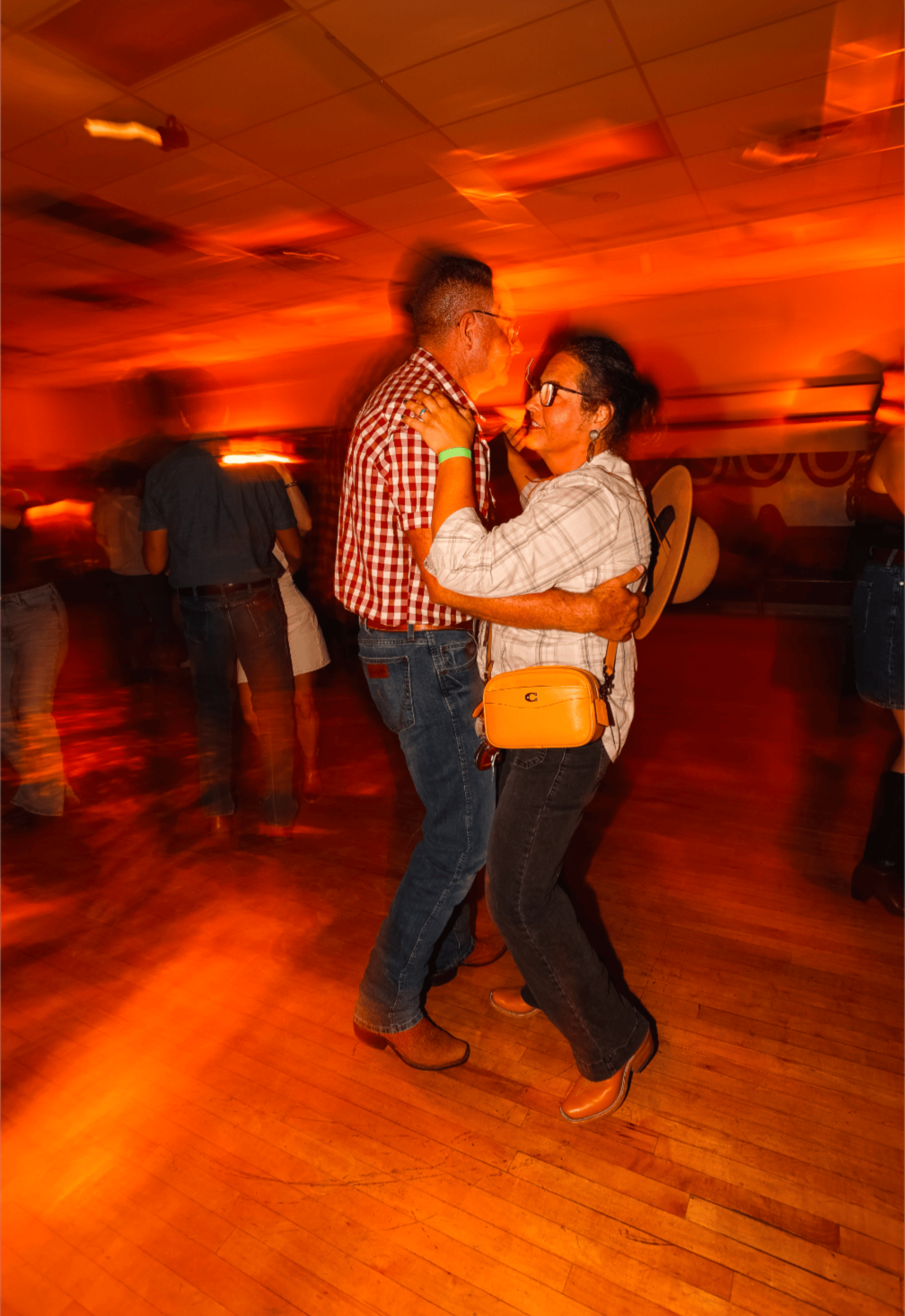 a man and woman dancing
