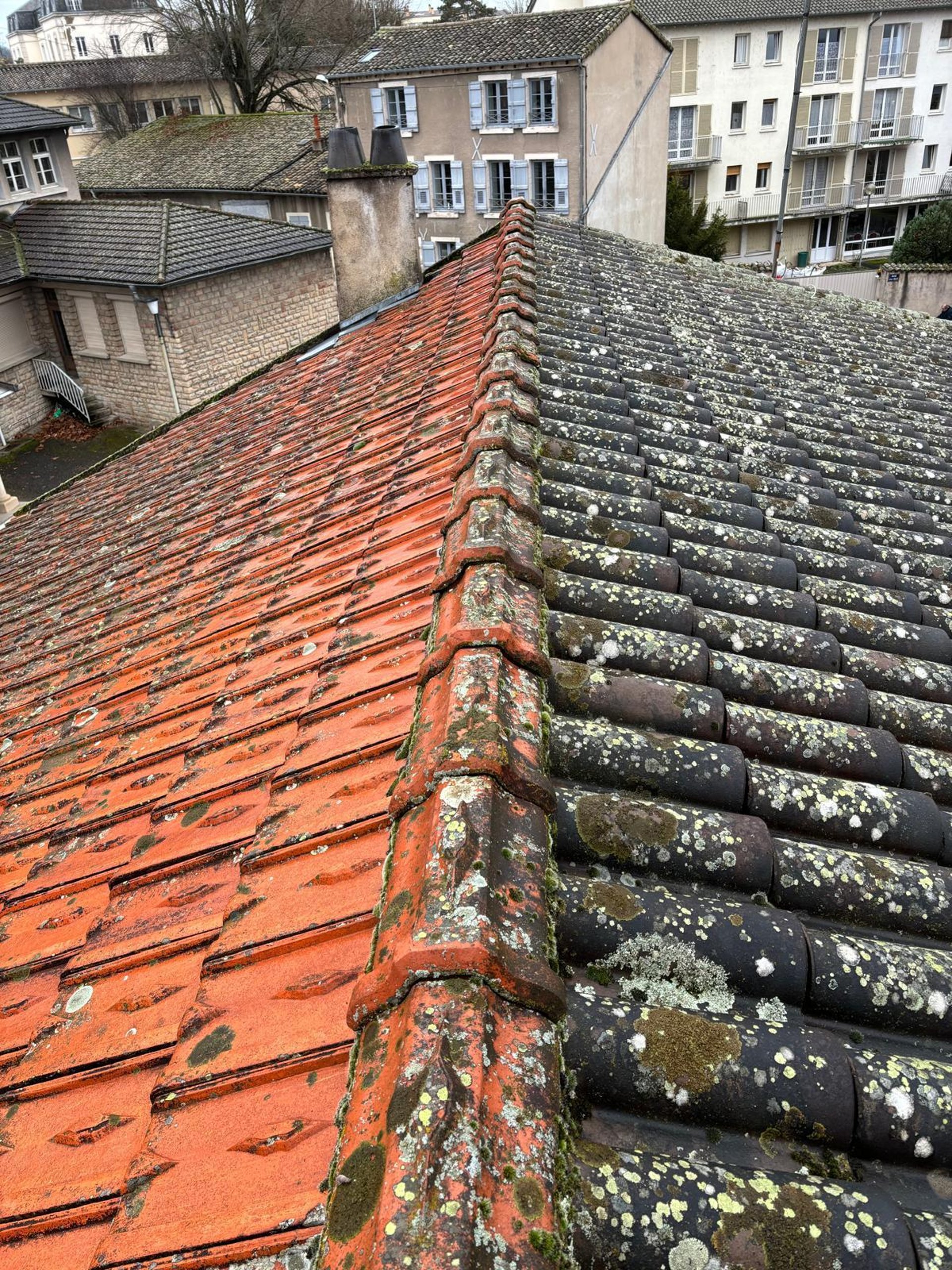 brown roof tiles during daytime