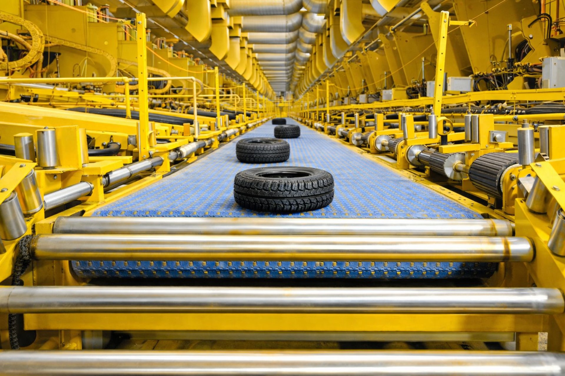 an abstract photo of a curved building with a blue sky in the background