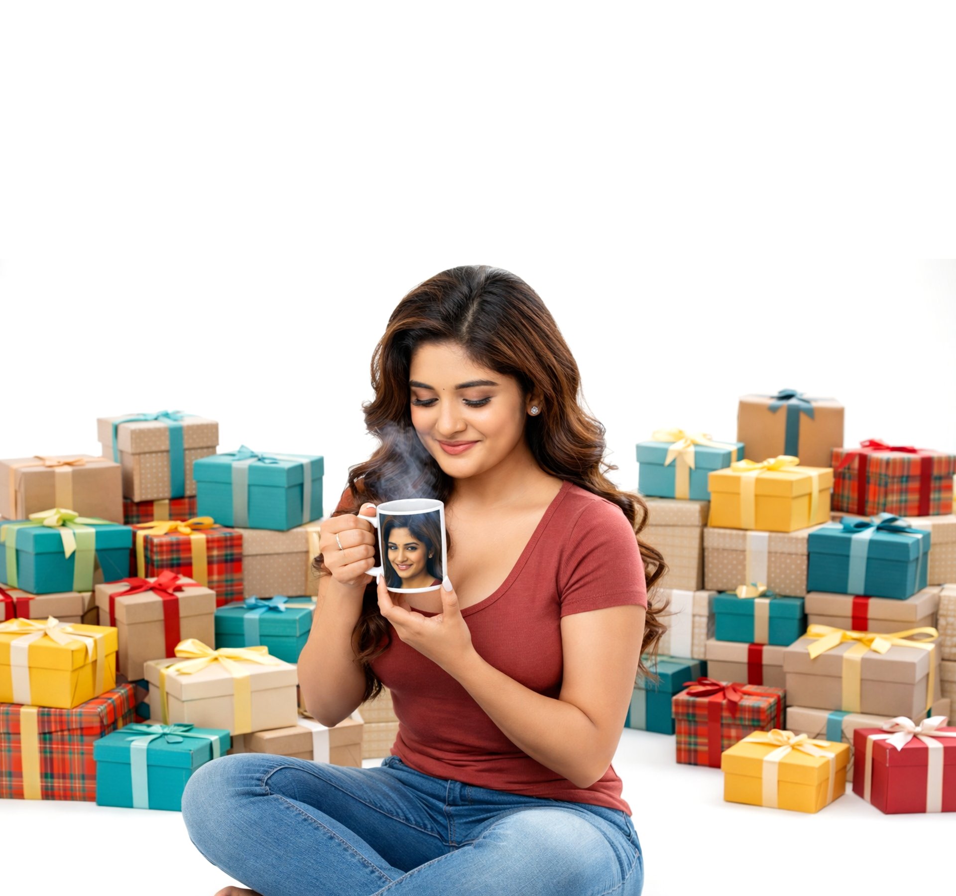an abstract photo of a curved building with a blue sky in the background