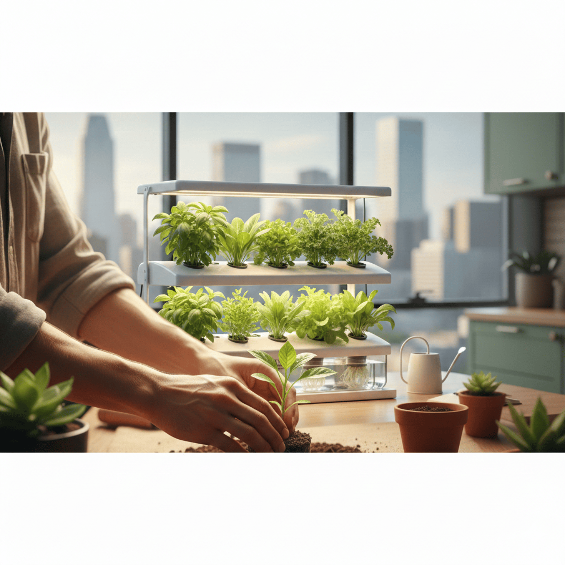 a group of plants that are in some kind of planter