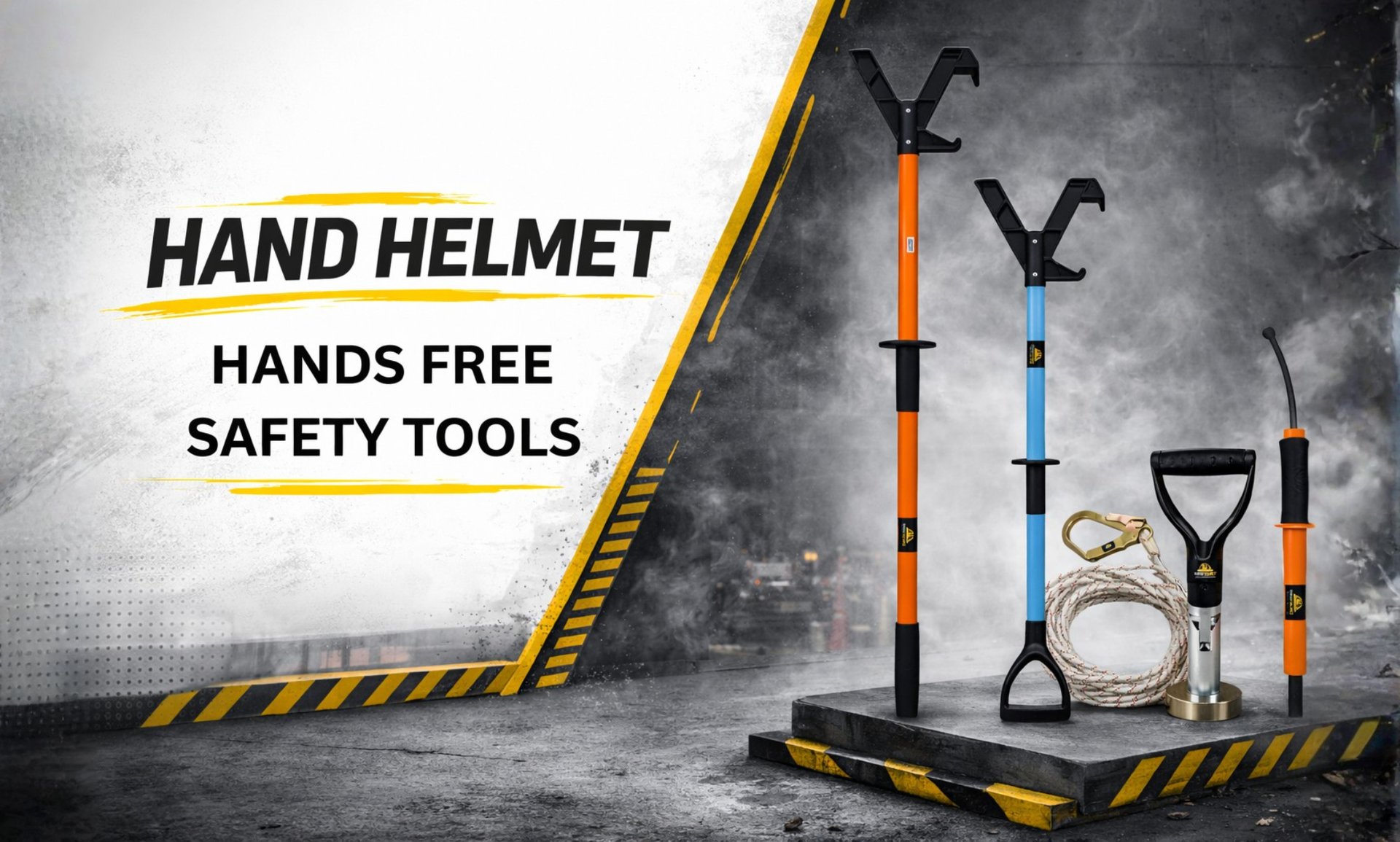 Hand helmet hands free safey tools