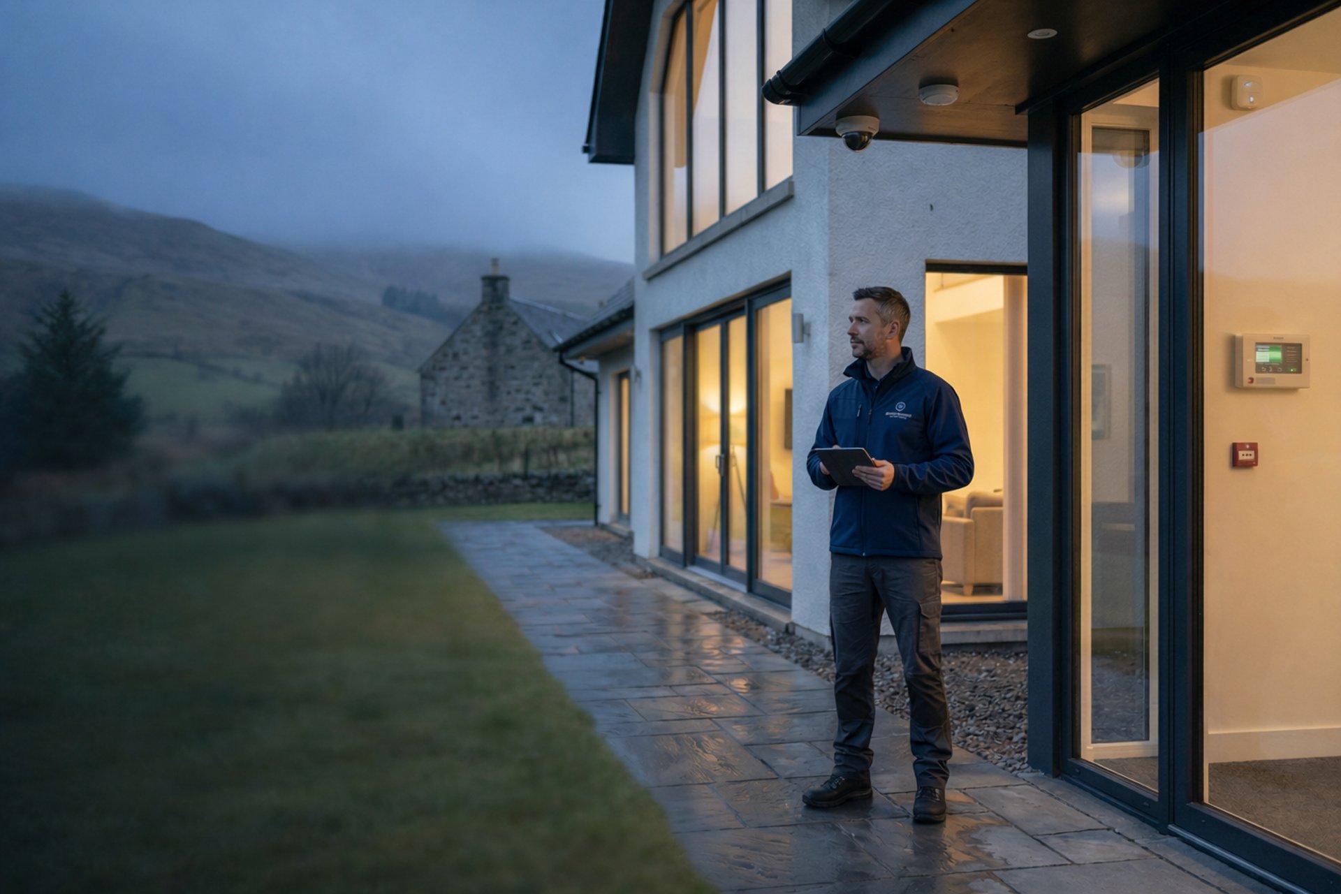 a man sitting in front of multiple monitors