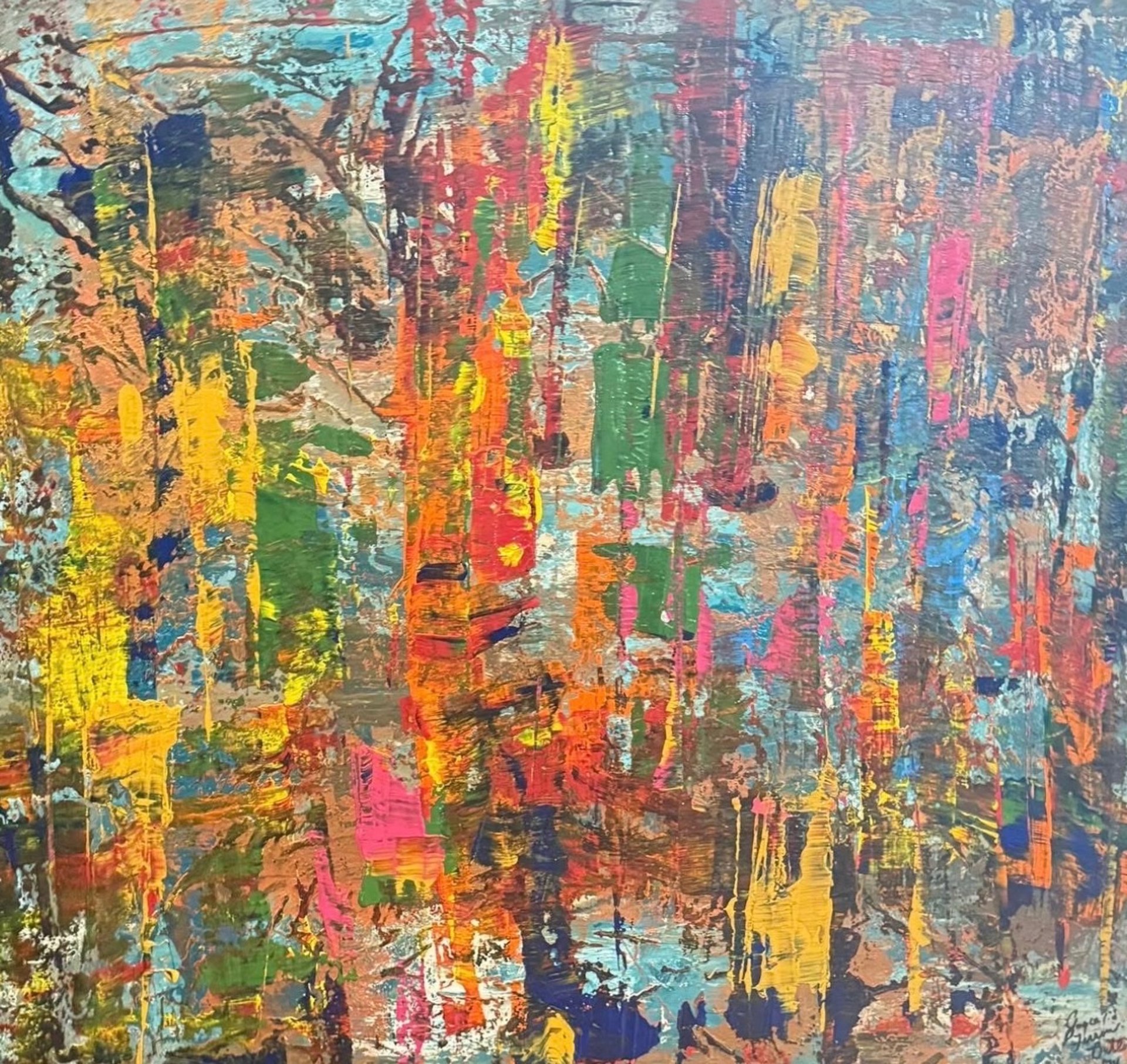 person wearing grey knit sweater