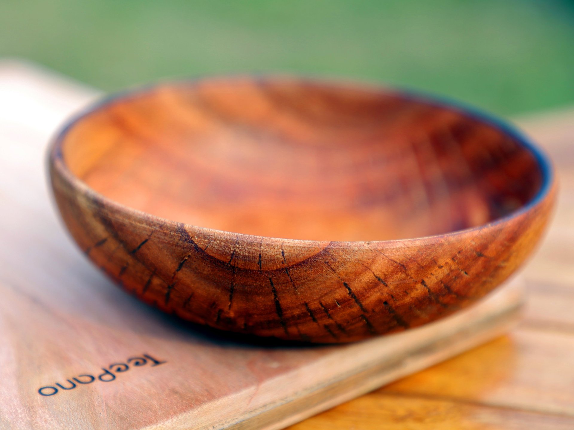 brown and white striped textile