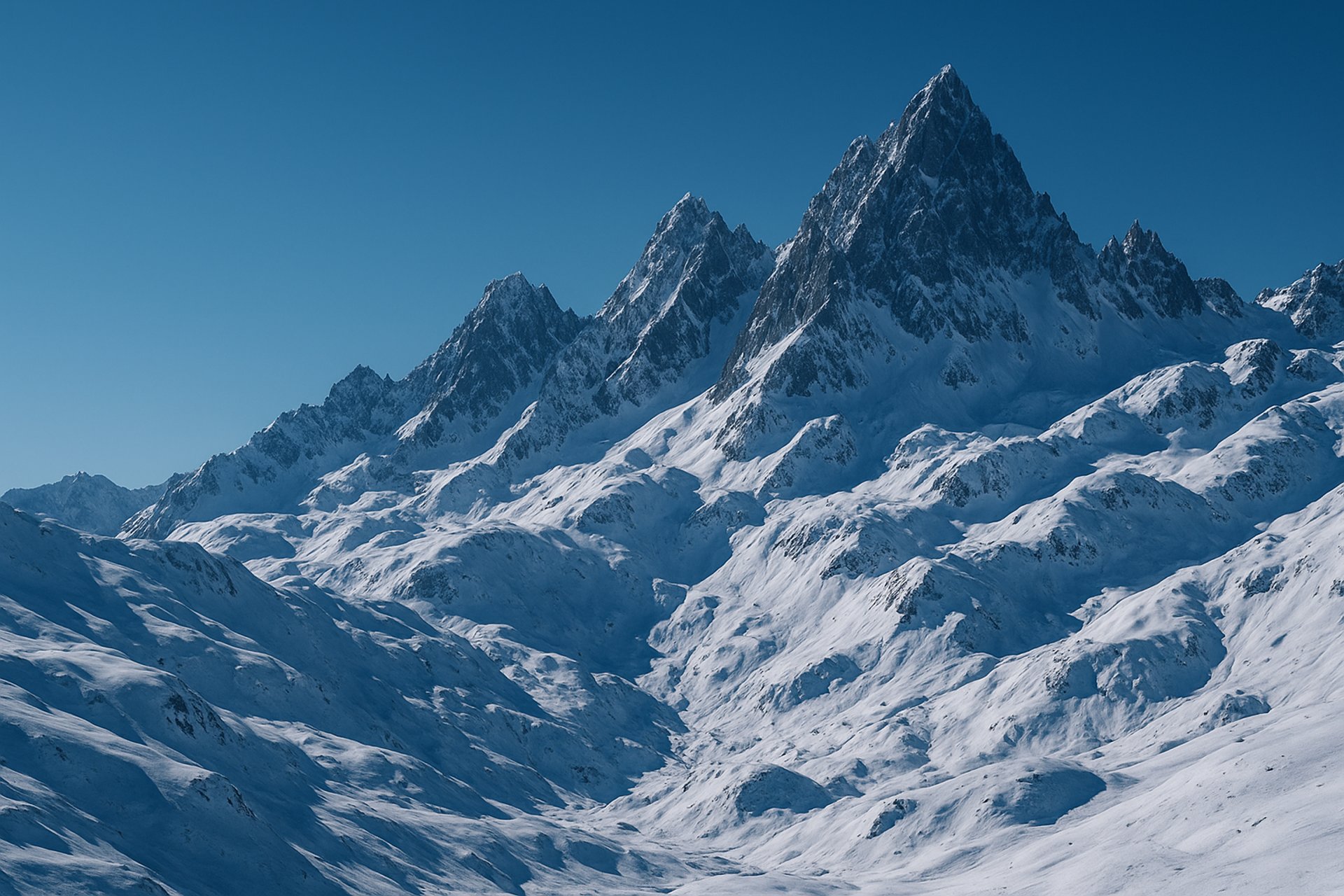 mountain range under blue sky