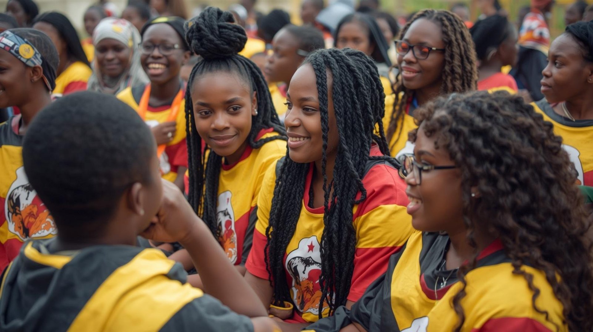 an abstract photo of a curved building with a blue sky in the background