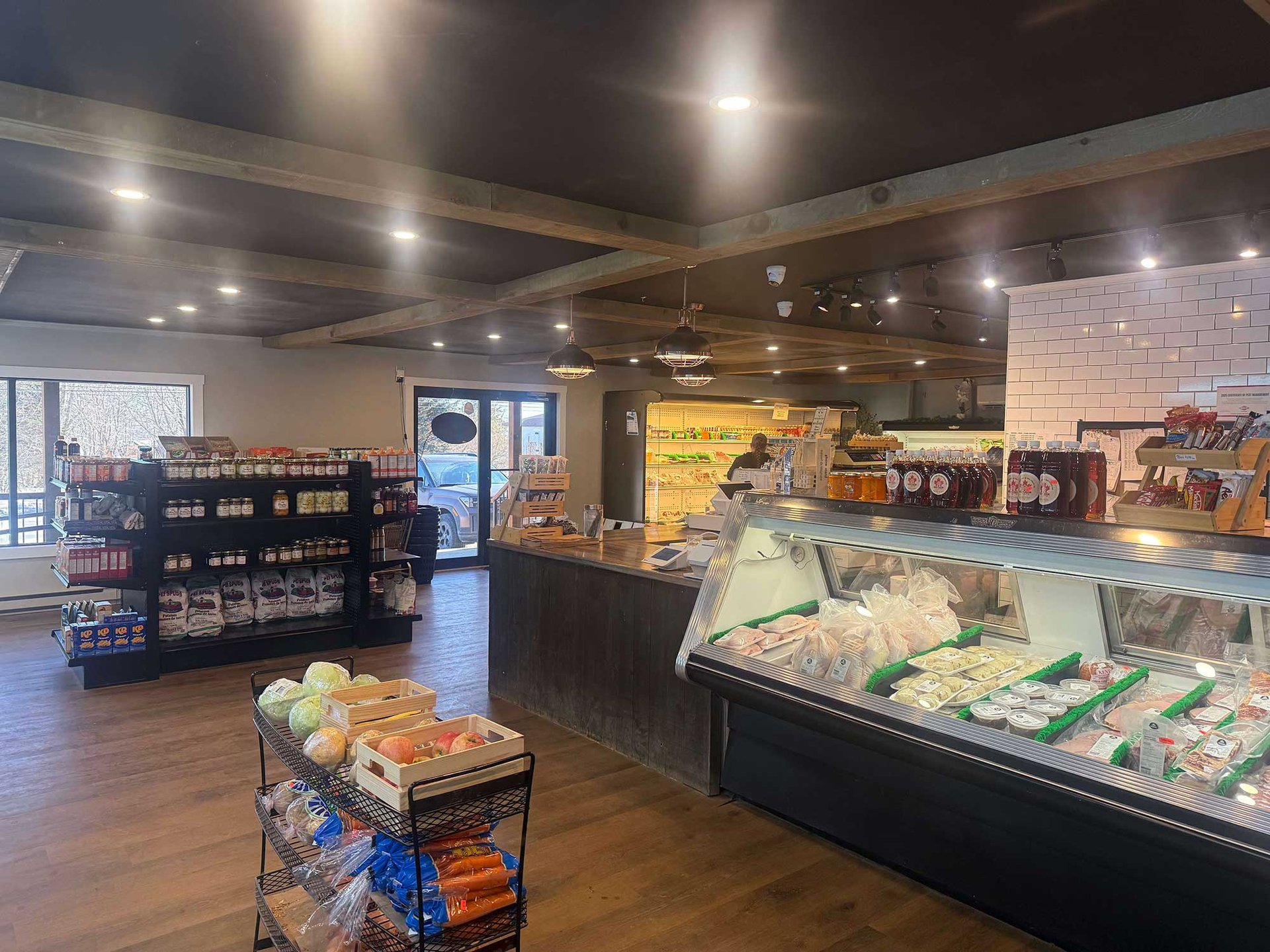 raw meat on display counter