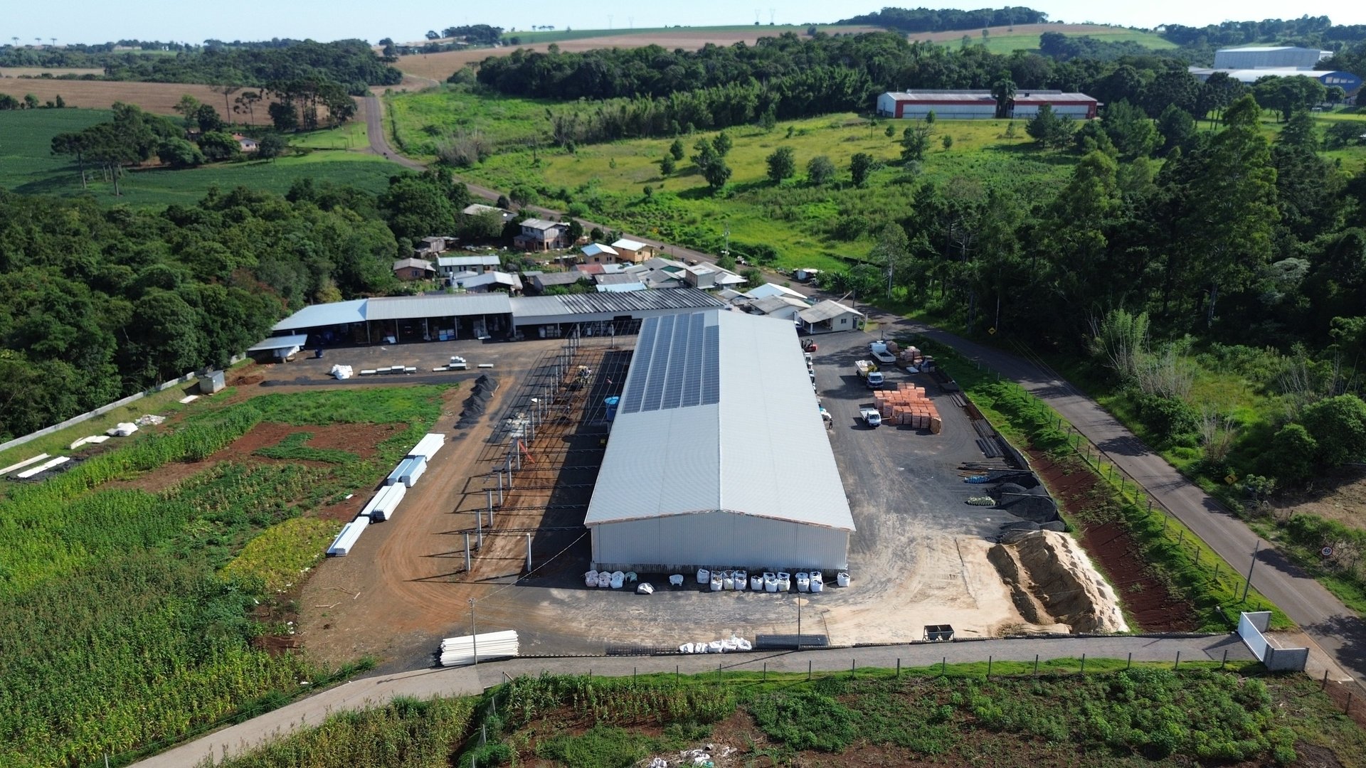 an abstract photo of a curved building with a blue sky in the background