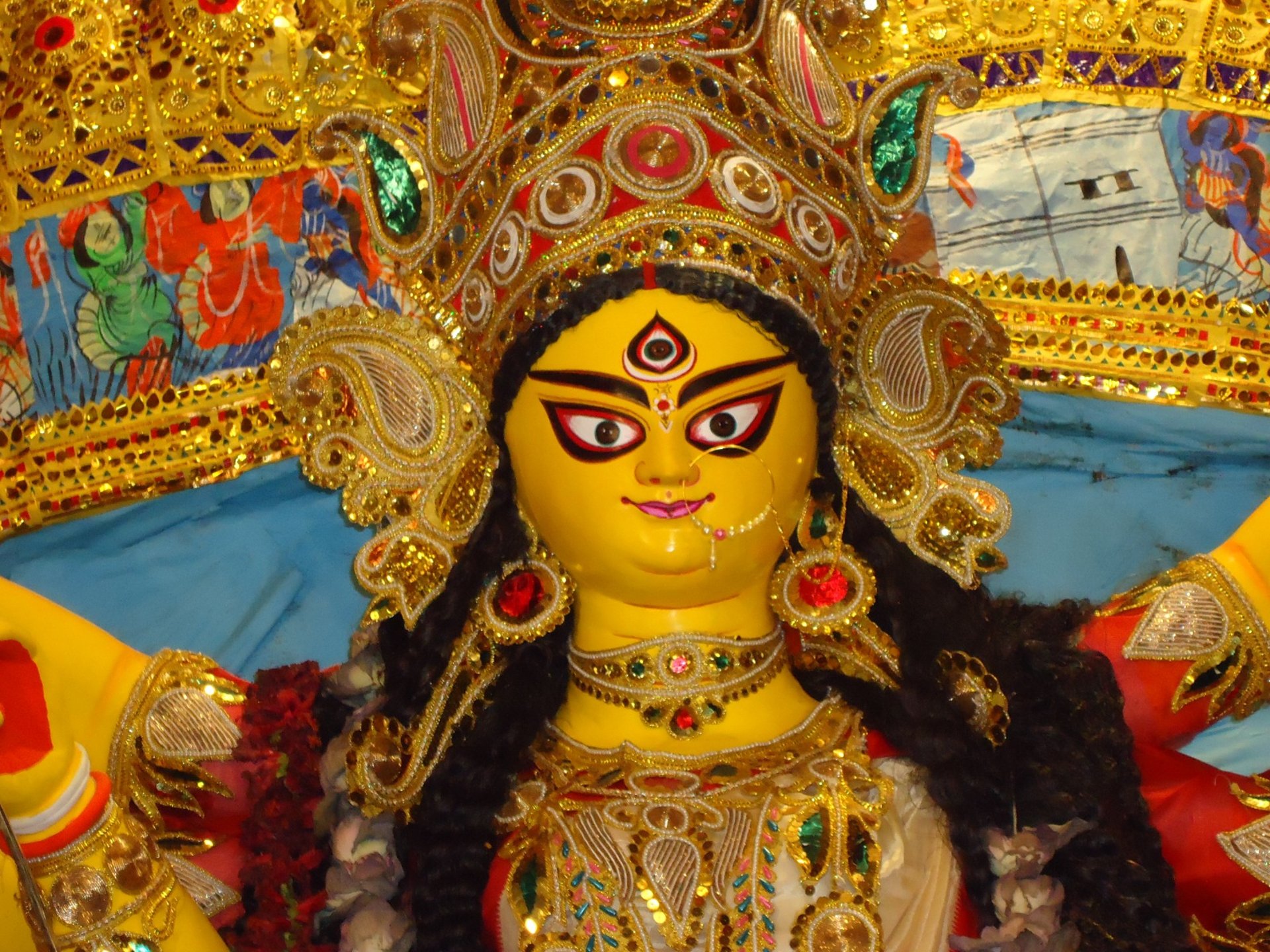 red blue and black abstract painting