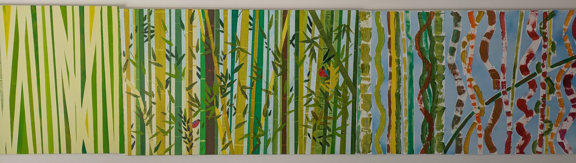 an abstract photo of a curved building with a blue sky in the background