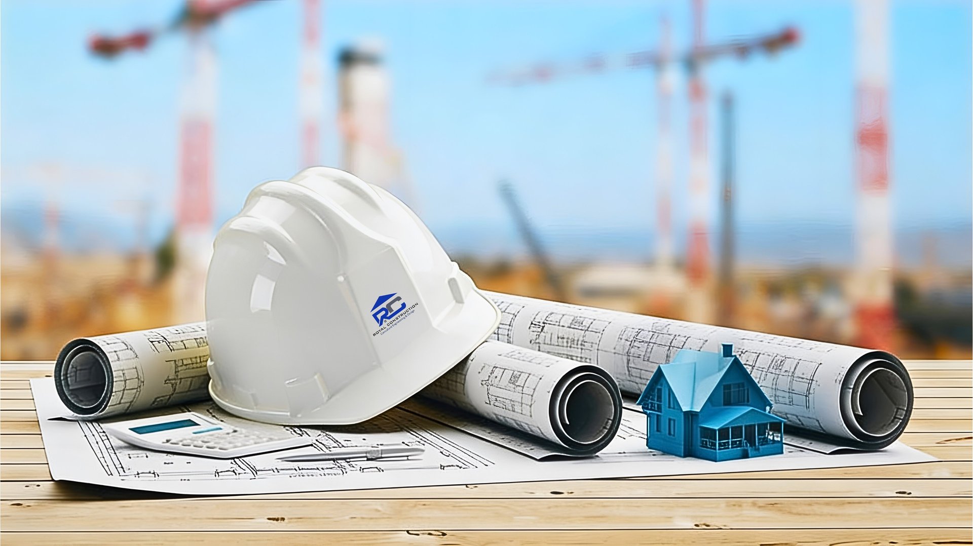 low angle photography of cranes on top of building