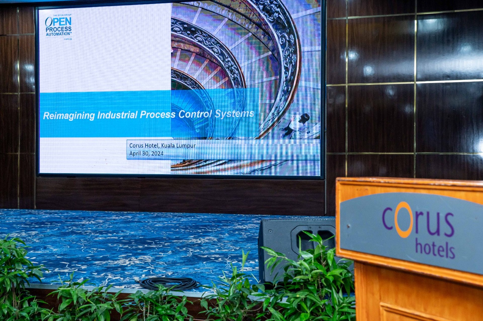 an abstract photo of a curved building with a blue sky in the background
