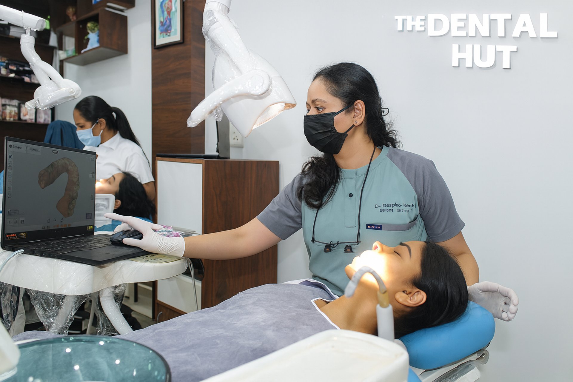 a close up of a person's mouth