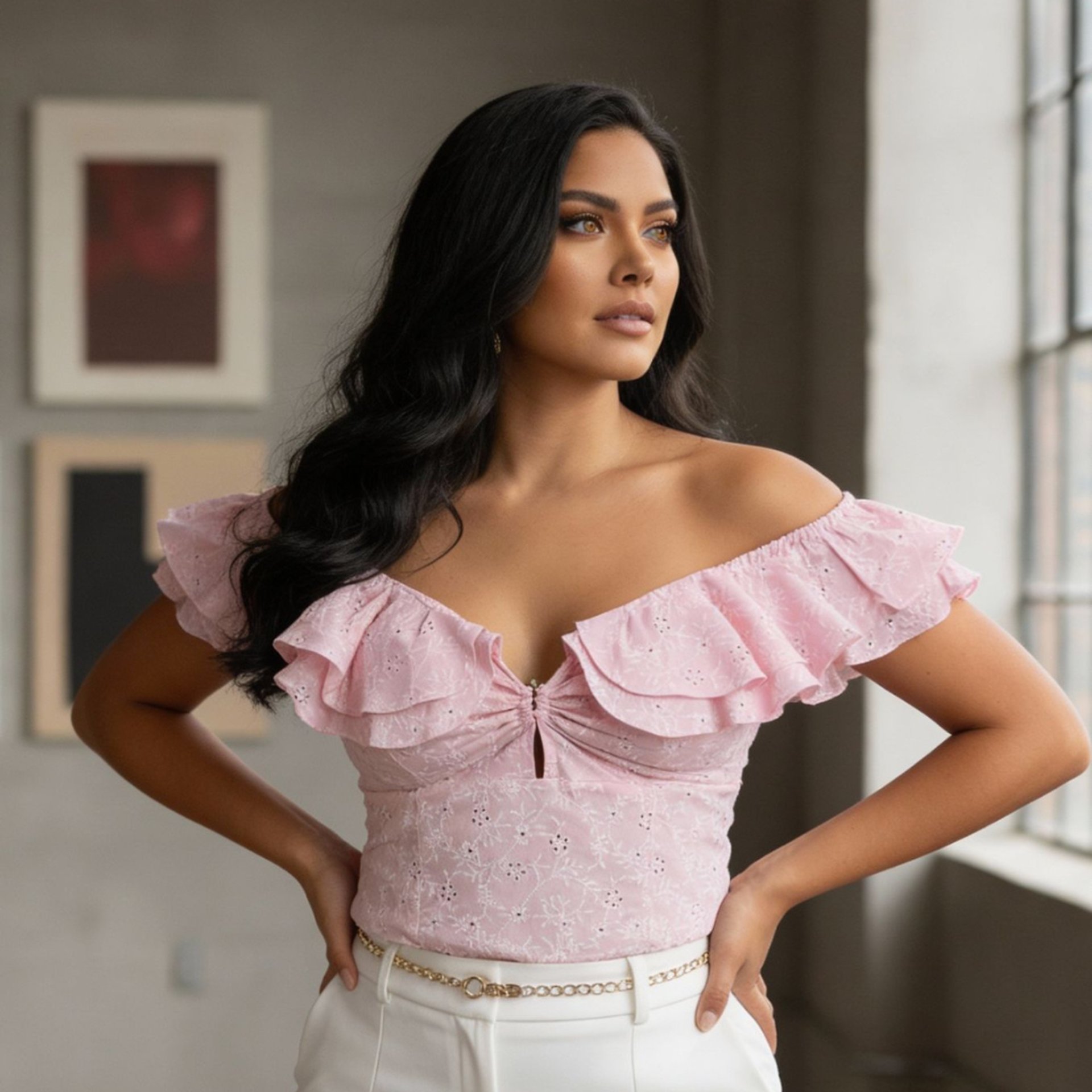 woman wearing yellow long-sleeved dress under white clouds and blue sky during daytime