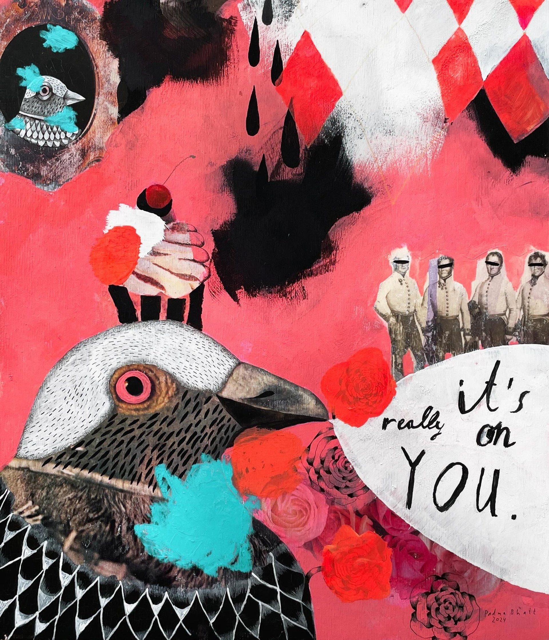 a close up of a black and brown abstract painting