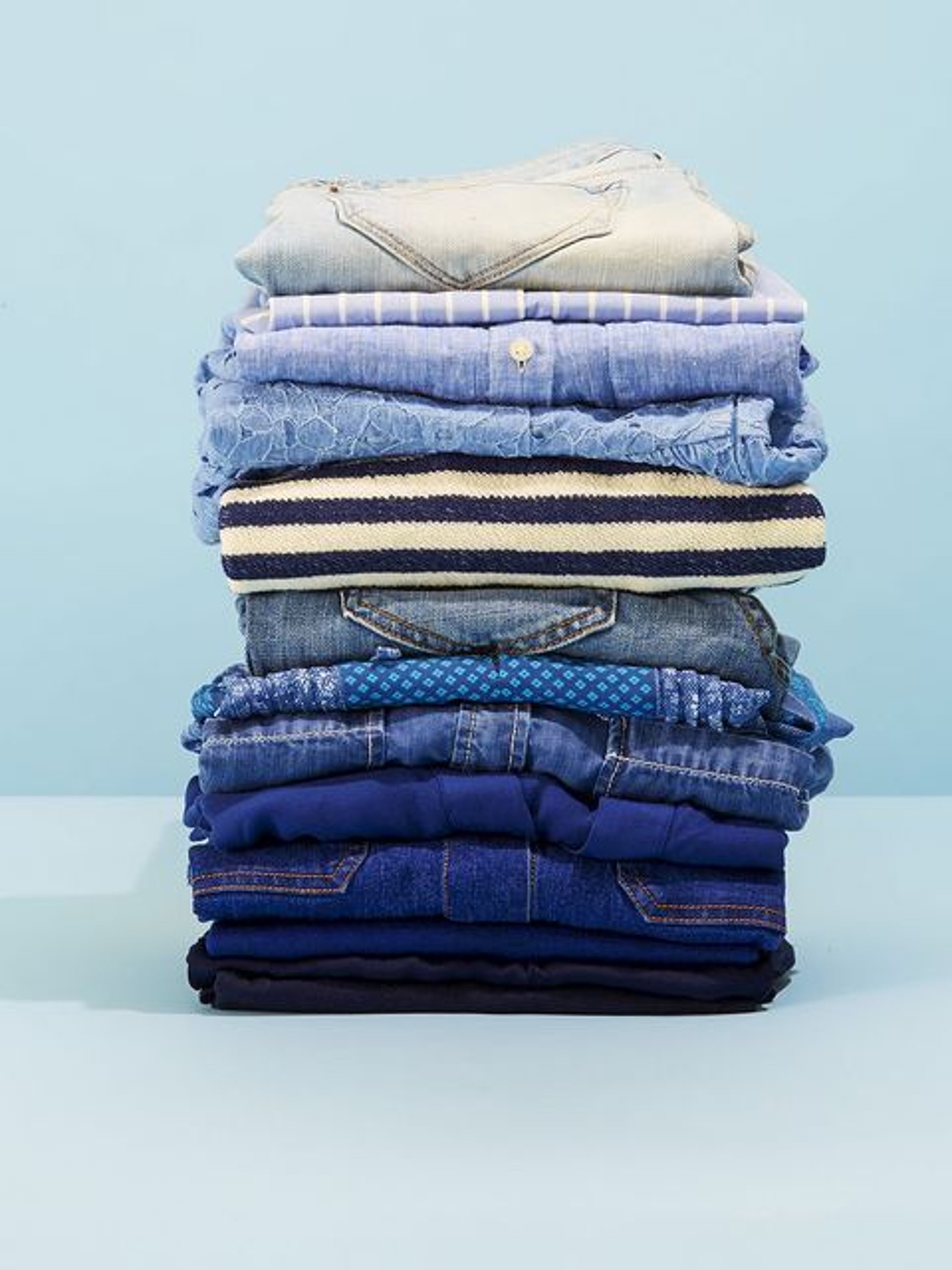 closeup of hanged shirts on rack