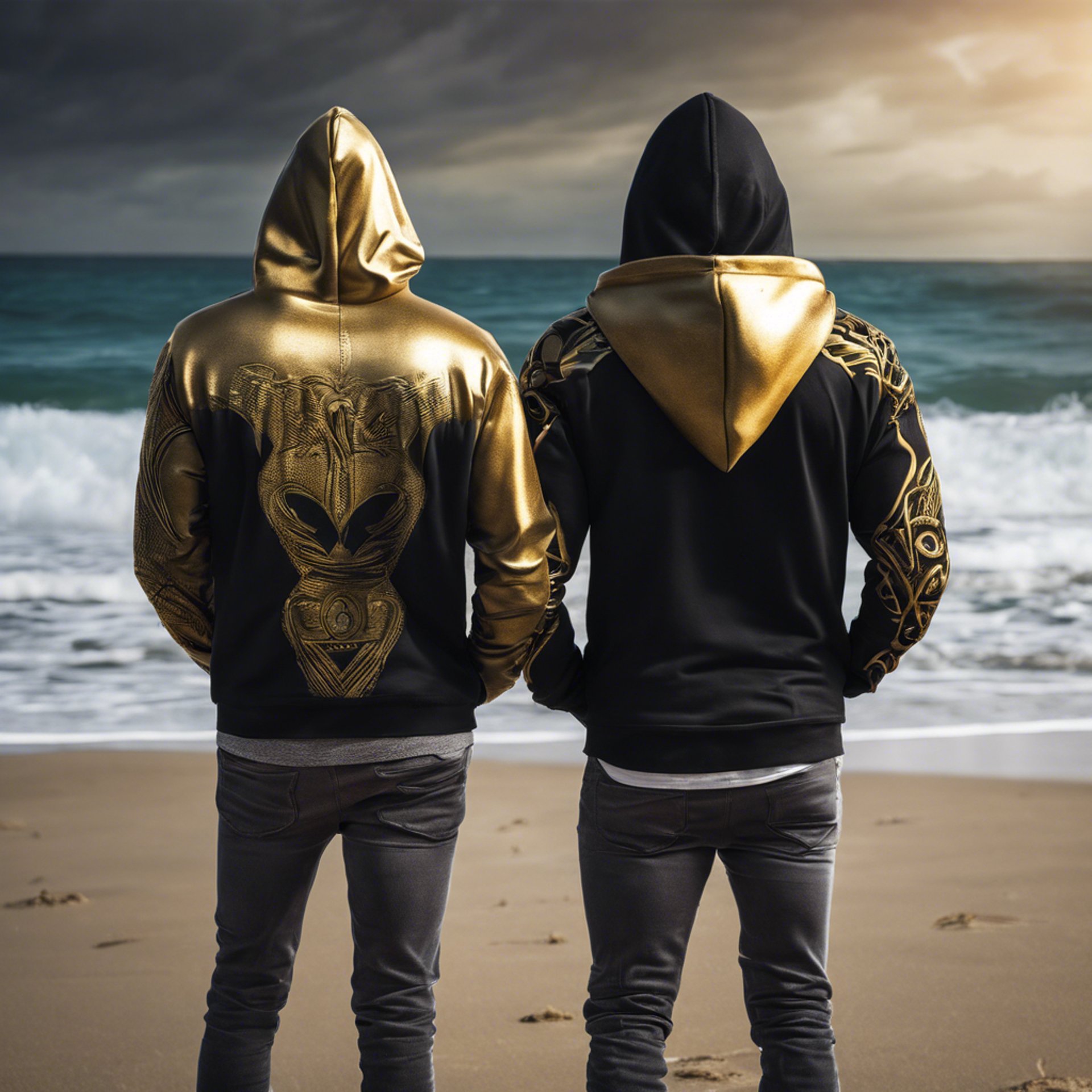 a woman in a black dress