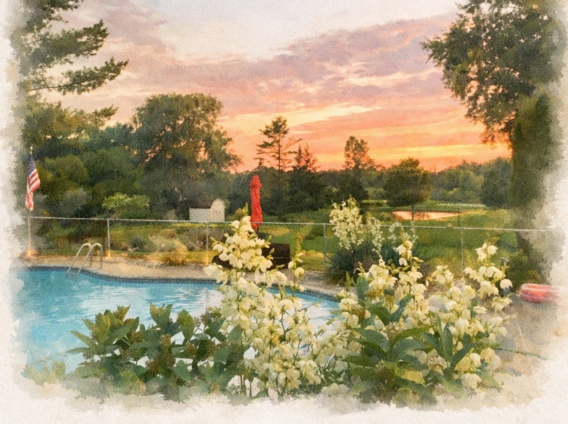 an abstract photo of a curved building with a blue sky in the background