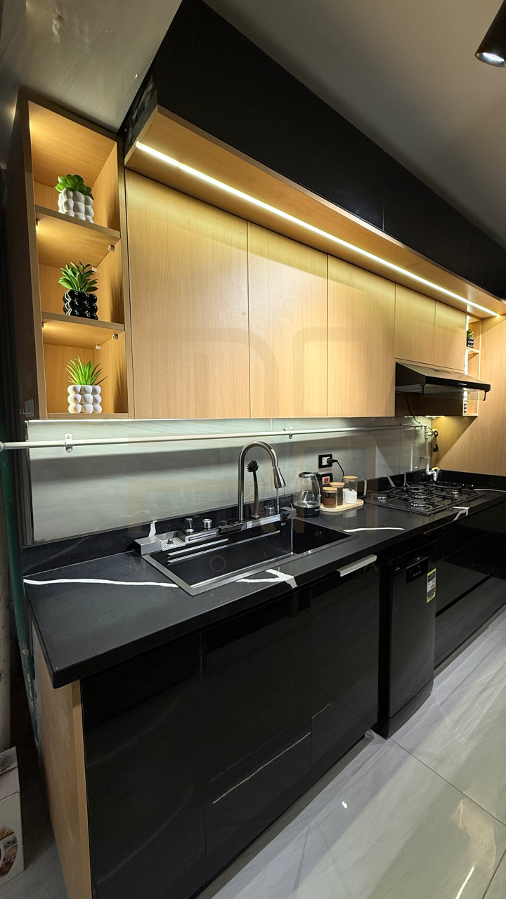 black blue and yellow textile