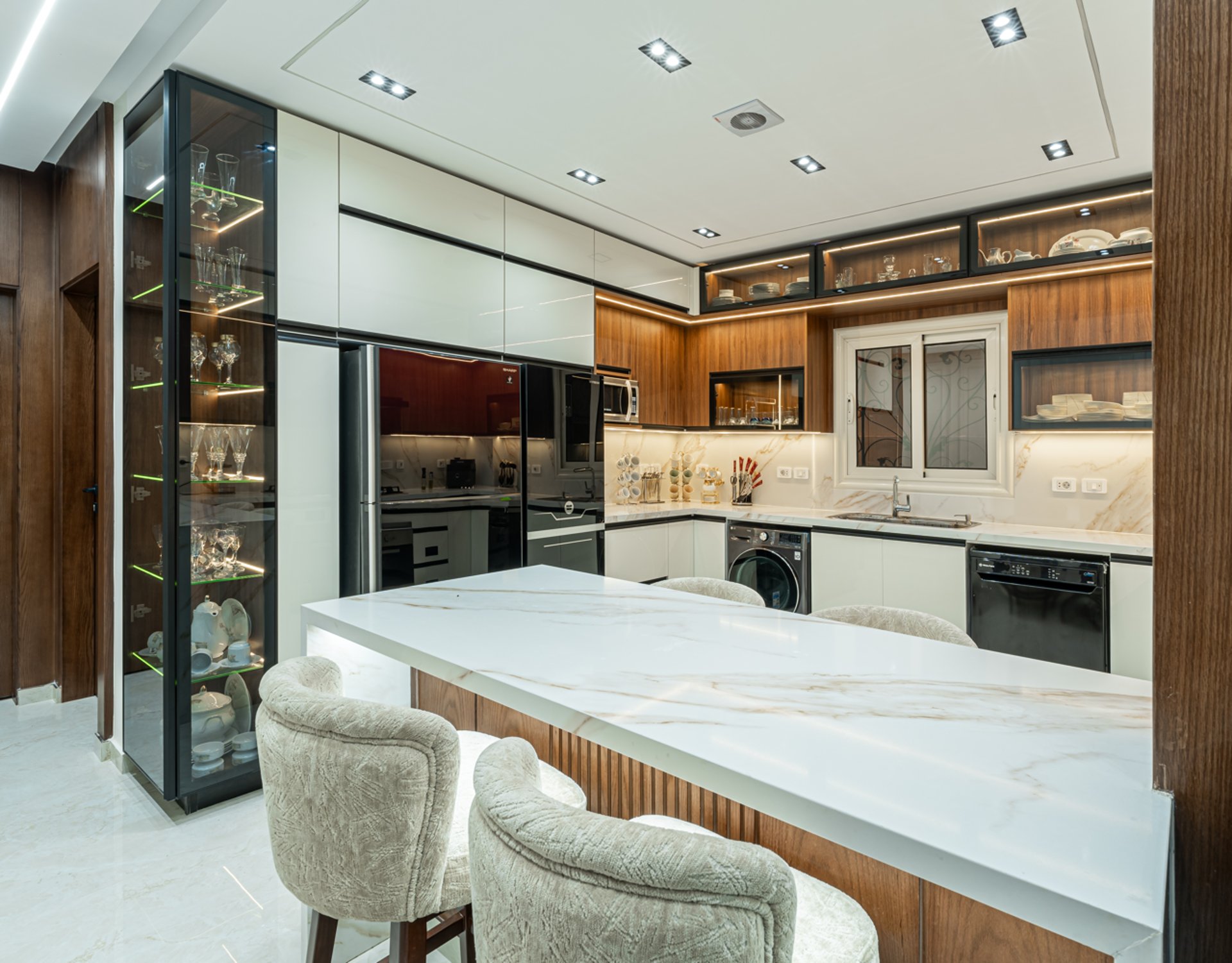 black blue and yellow textile