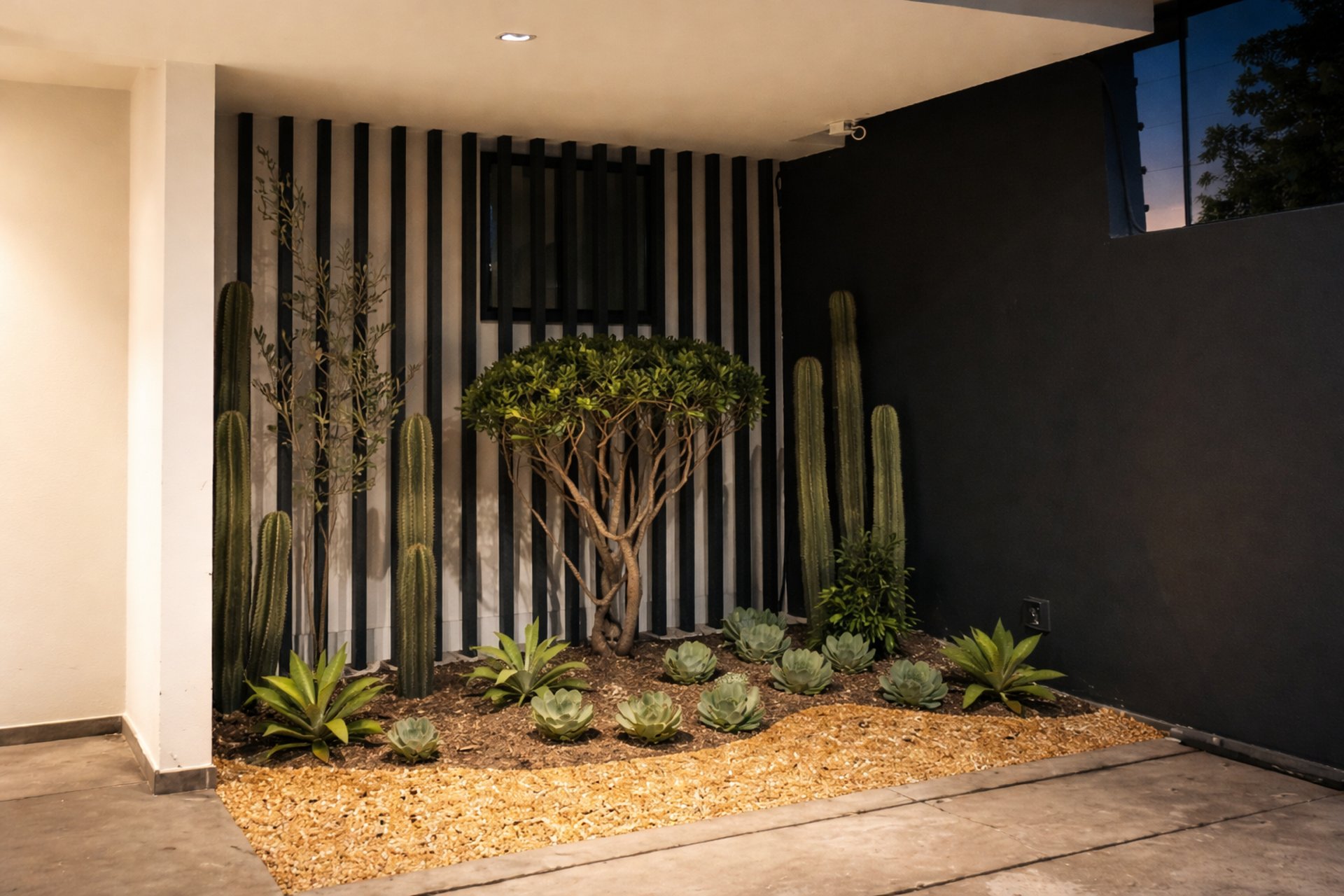 a greenhouse filled with lots of green plants