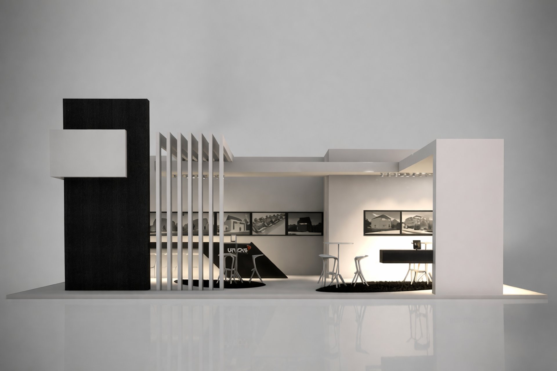 black and brown leather padded tub sofa