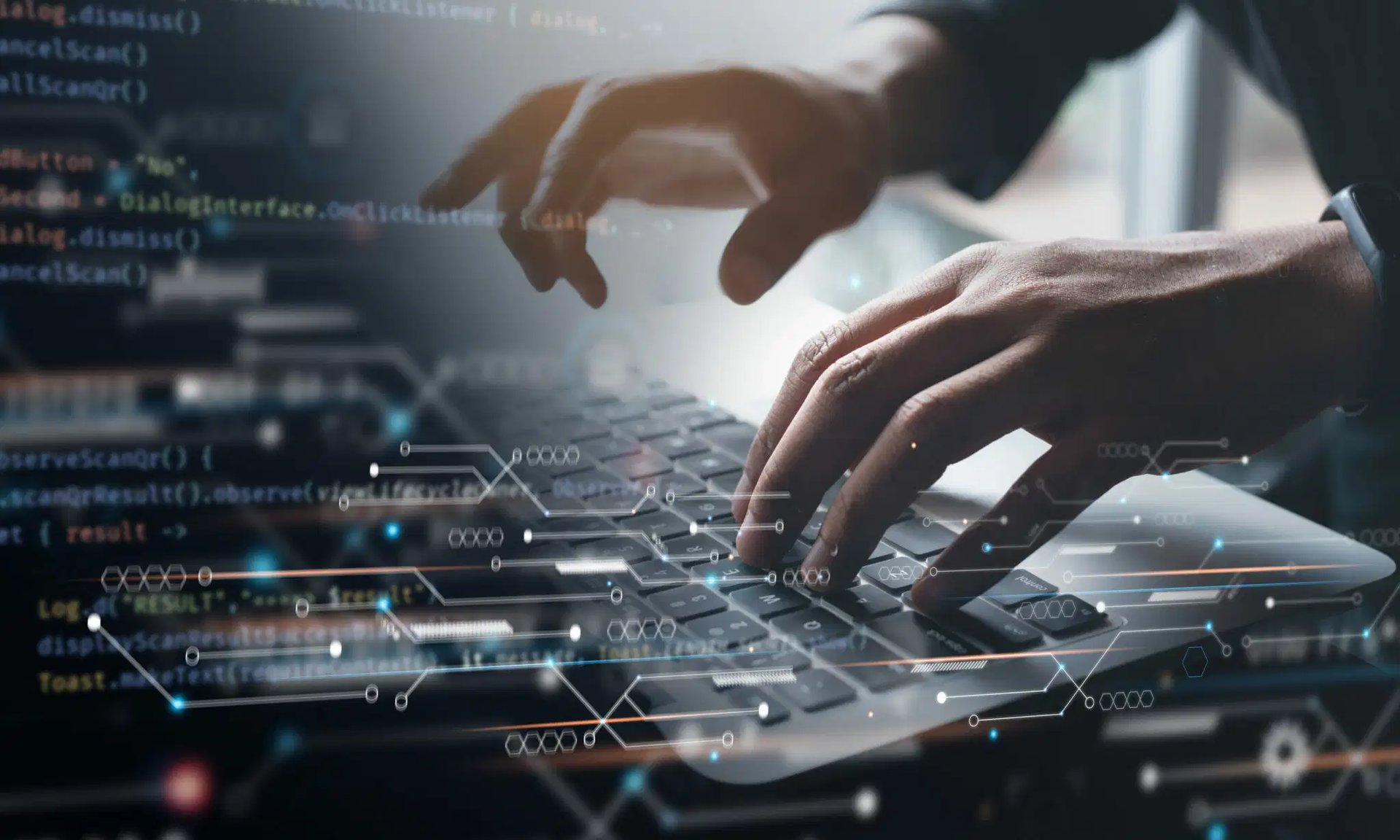 gray and black laptop computer on surface