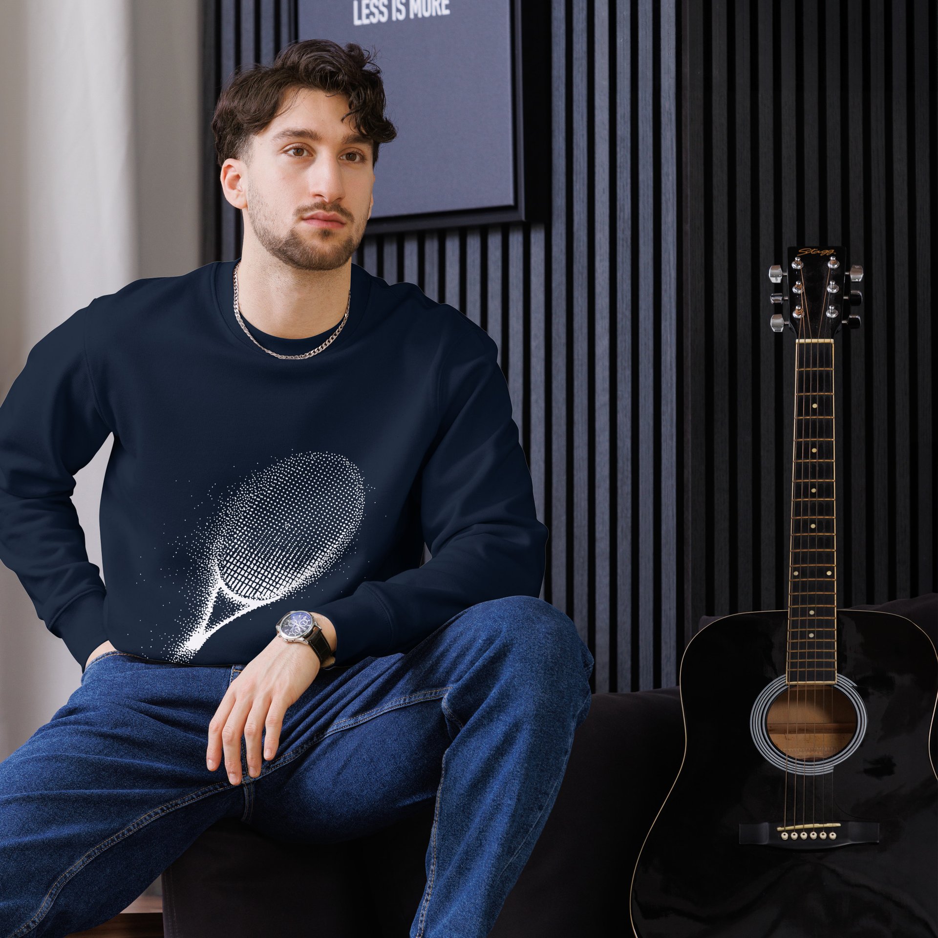 black blue and yellow textile