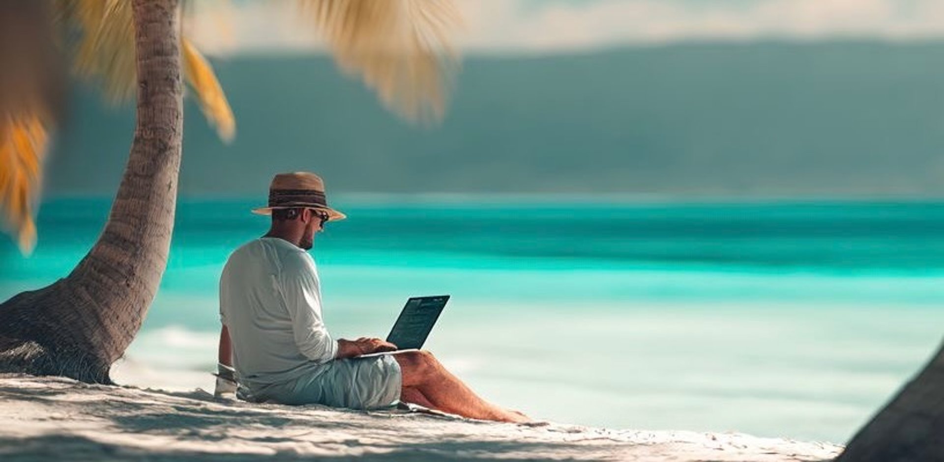 aerial nature photography of green palms on seashore during daytime